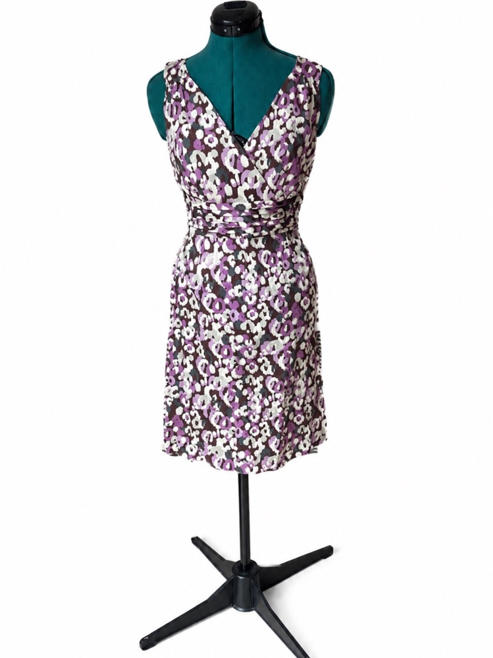 Merona Purple & Cream Patterned Dress